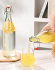 Fox Run Flip Top Glass Bottle, 1 Liter Air Tight Bottle