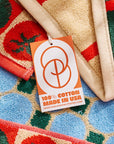 One & Only Paper - Heirloom Heat Checked Olive and Tomato Cotton Terry Cloth Towel