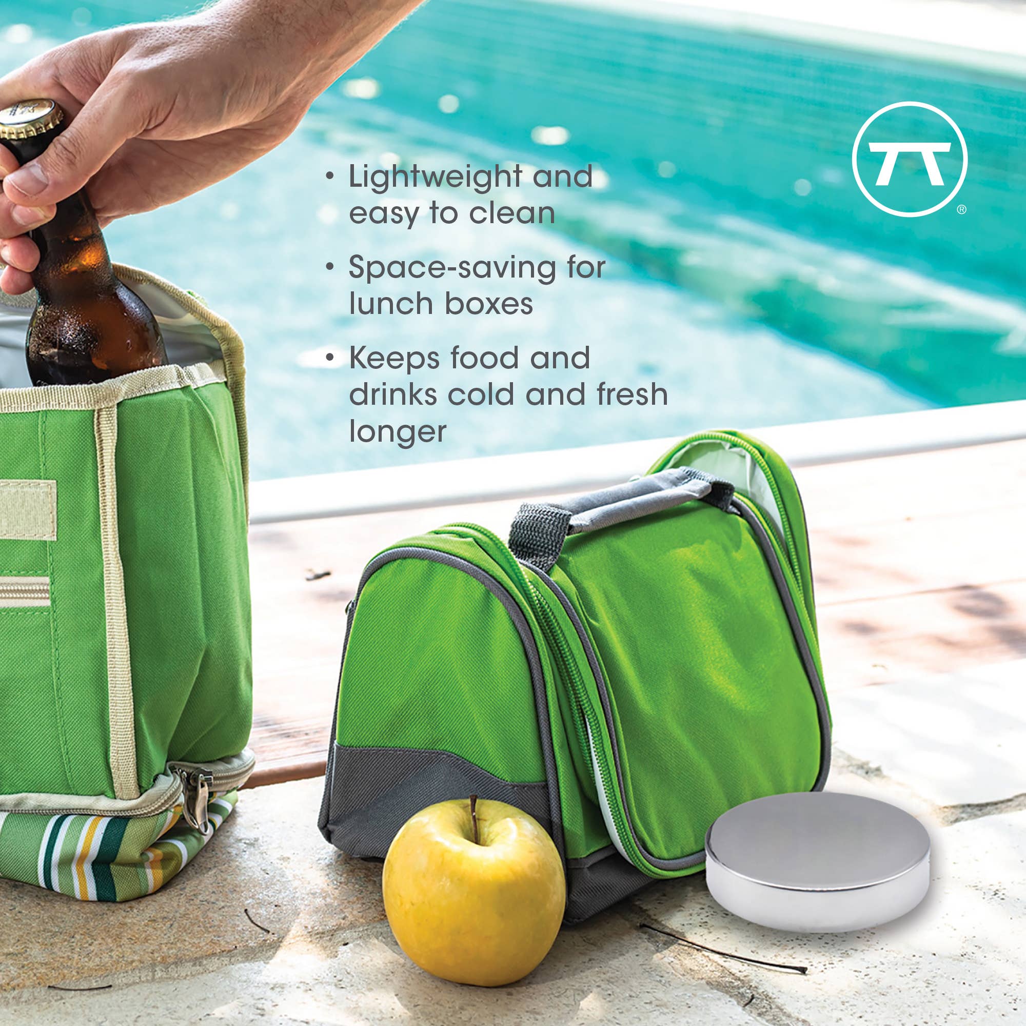 Outset Stainless Steel Round Ice Packs, Set of 2, 3.75"