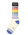 Love - Vintage Rainbow Gym Crew Socks