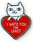 Badge Bomb - I Hate You The Least Cat Valentine's Day Heart Enamel Pin