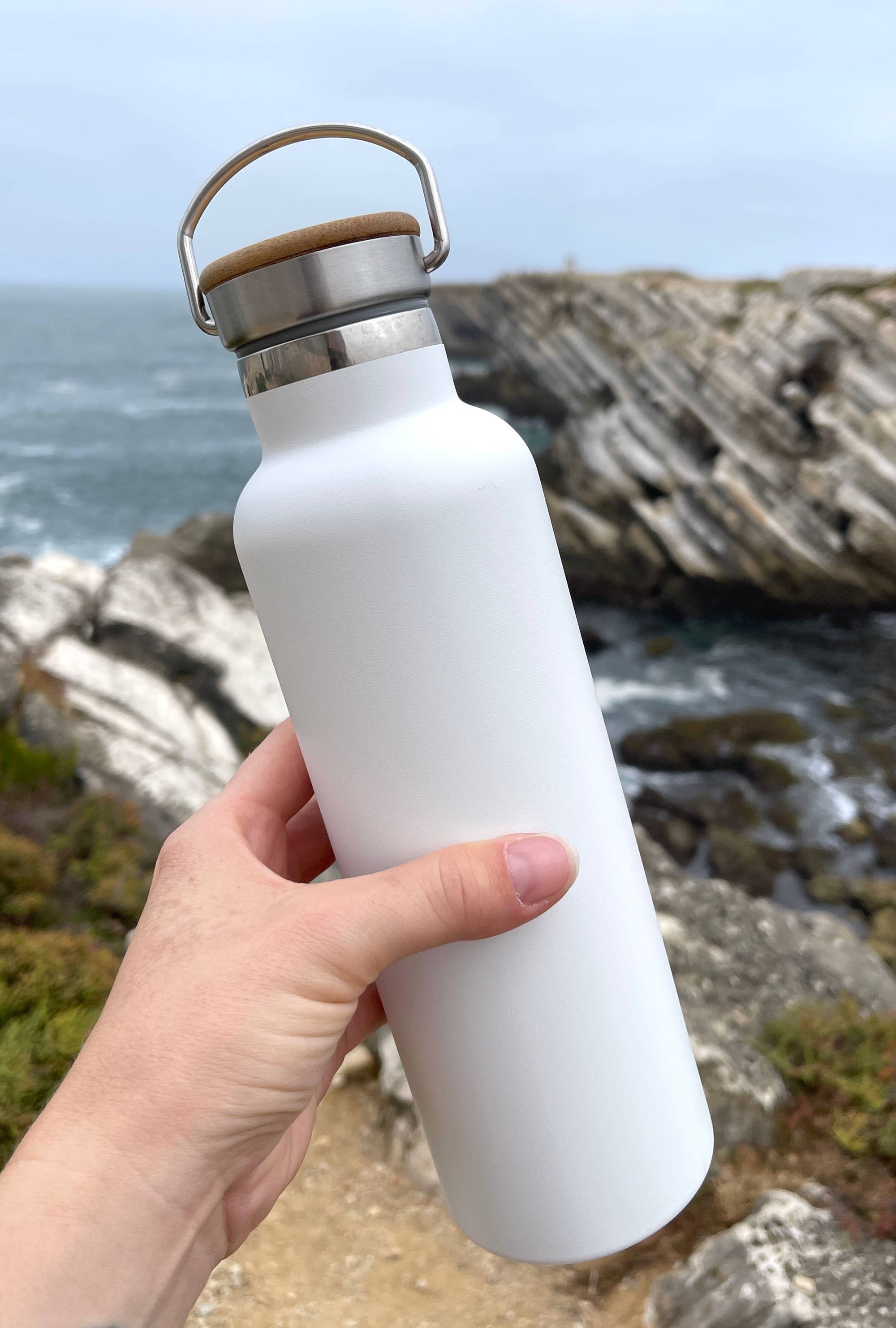 Me Mother Earth - Stainless Steel Water Bottle with Bamboo Lid