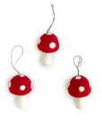Friendsheep - Red Toadstool Mushroom Holiday Eco Wool Ornament