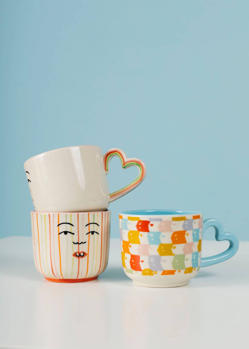 Striped Face Mug