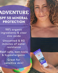 Badger Mineral Sunscreen Cream SPF 50, Zinc Oxide Sun Care