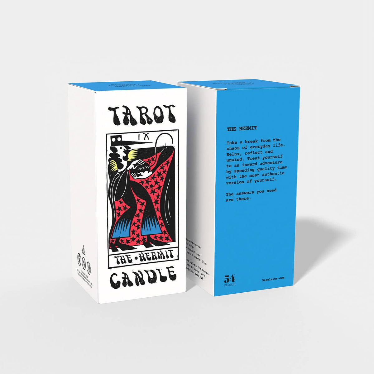 Tarot Candle, Hermit  - 6" Tall &amp; 60 Hr Burn, Lav. &amp; Vanilla