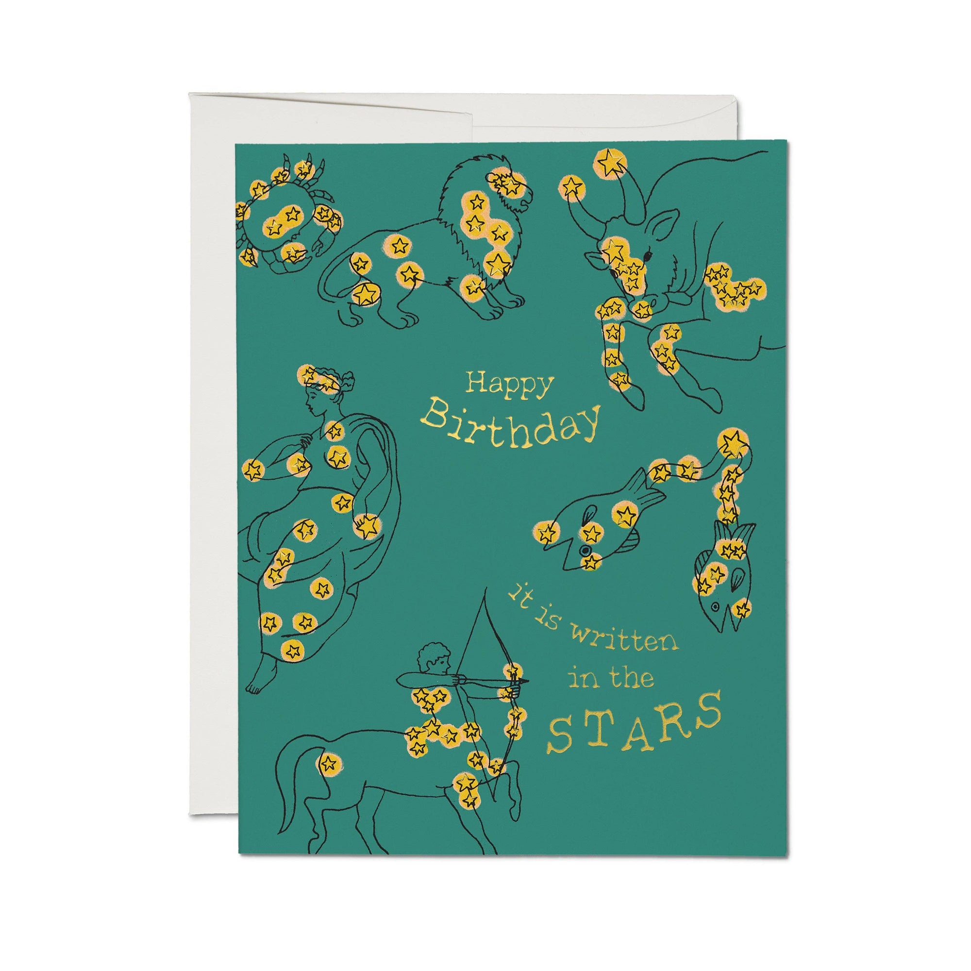 Richard Scarry Celestial Zodiac greeting card