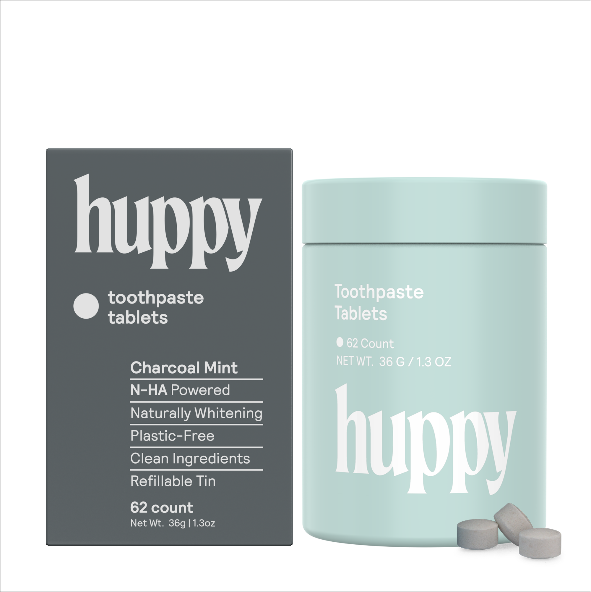 Fluoride-Free Toothpaste Tablets | Retail | Charcoal Mint