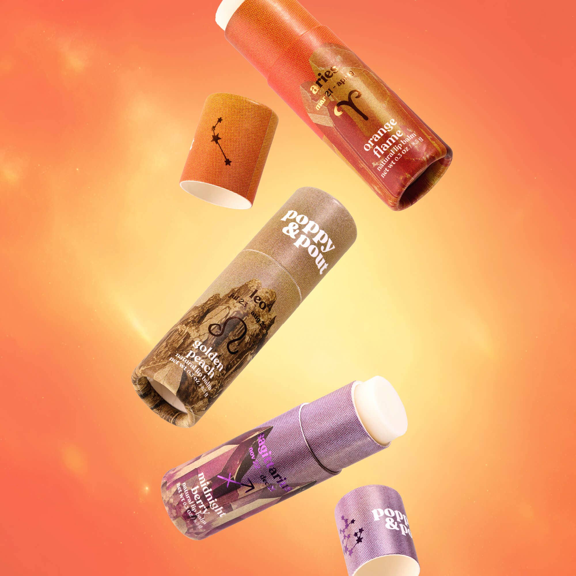 Lip Balm, Zodiac, Leo Golden Peach