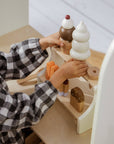 Wooden Ice Cream Stand and Accessories