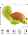 CaaOcho Natural Rubber Toys - Natural Rubber Turtle Non-Toxic Bath Toy, Mold-free design