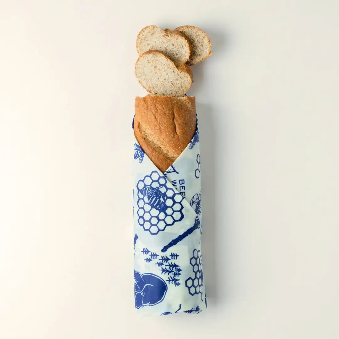 Bees Wrap Beeswax Reusable Bread Wrap - Bees &amp; Bears Print