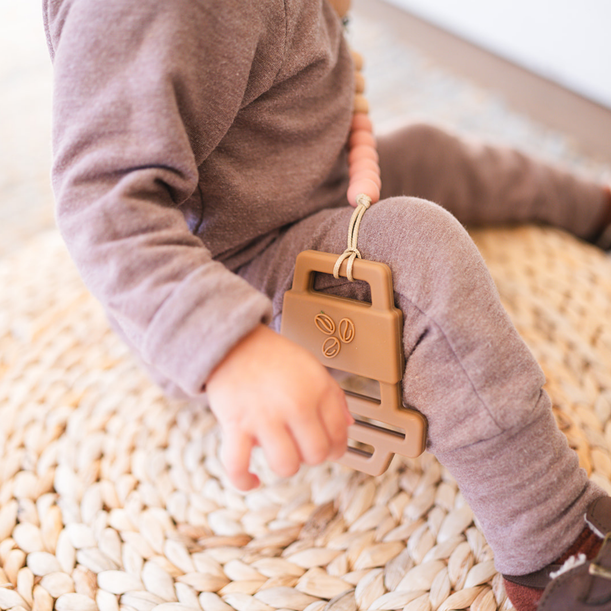 Beaded Wooden &amp; Silicone Pacifier Clip