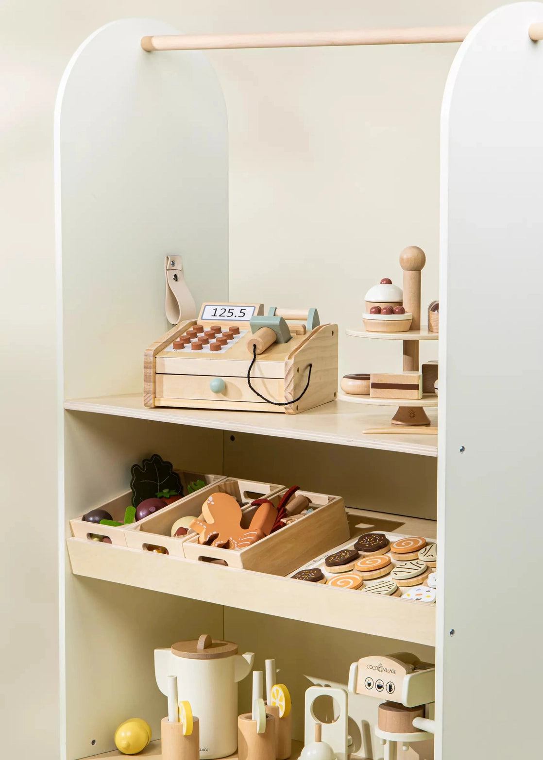Wooden Play Market &amp; Theater Stand