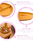Silicone Baby Divided Suction Plate