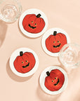 Jack-o'-Lantern Pumpkin Halloween Coasters - Set of 4