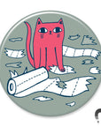 Badge Bomb - Toilet Paper Kitty Big Magnet