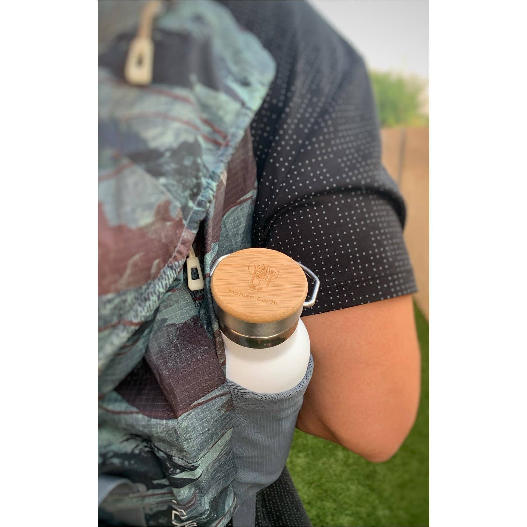 Me Mother Earth - Stainless Steel Water Bottle with Bamboo Lid