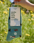 Socks that Save Cats (Teal Cats)