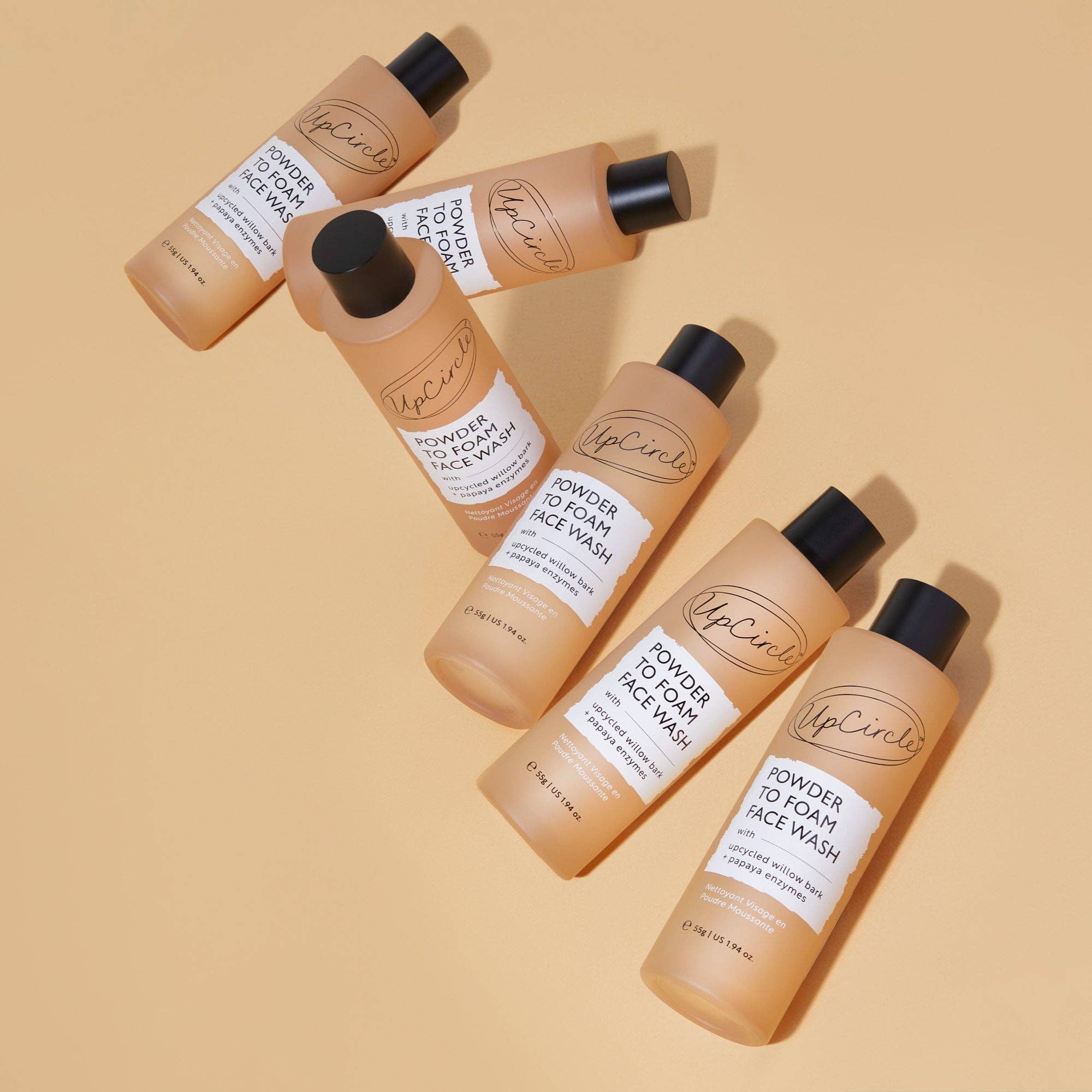 Powder-to-Foam Face Wash with Upcycled Willow Bark + Papaya