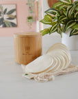 Me Mother Earth - Bamboo Storage Box + Hemp Cotton Rounds | Zero Waste Beauty