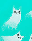 Ghost Cat Clear Sticker