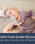 Beaded Wooden & Silicone Pacifier Clip