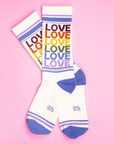 Love - Vintage Rainbow Gym Crew Socks