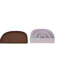 Rainbow Plate & Bowl - Caramel/Lavender