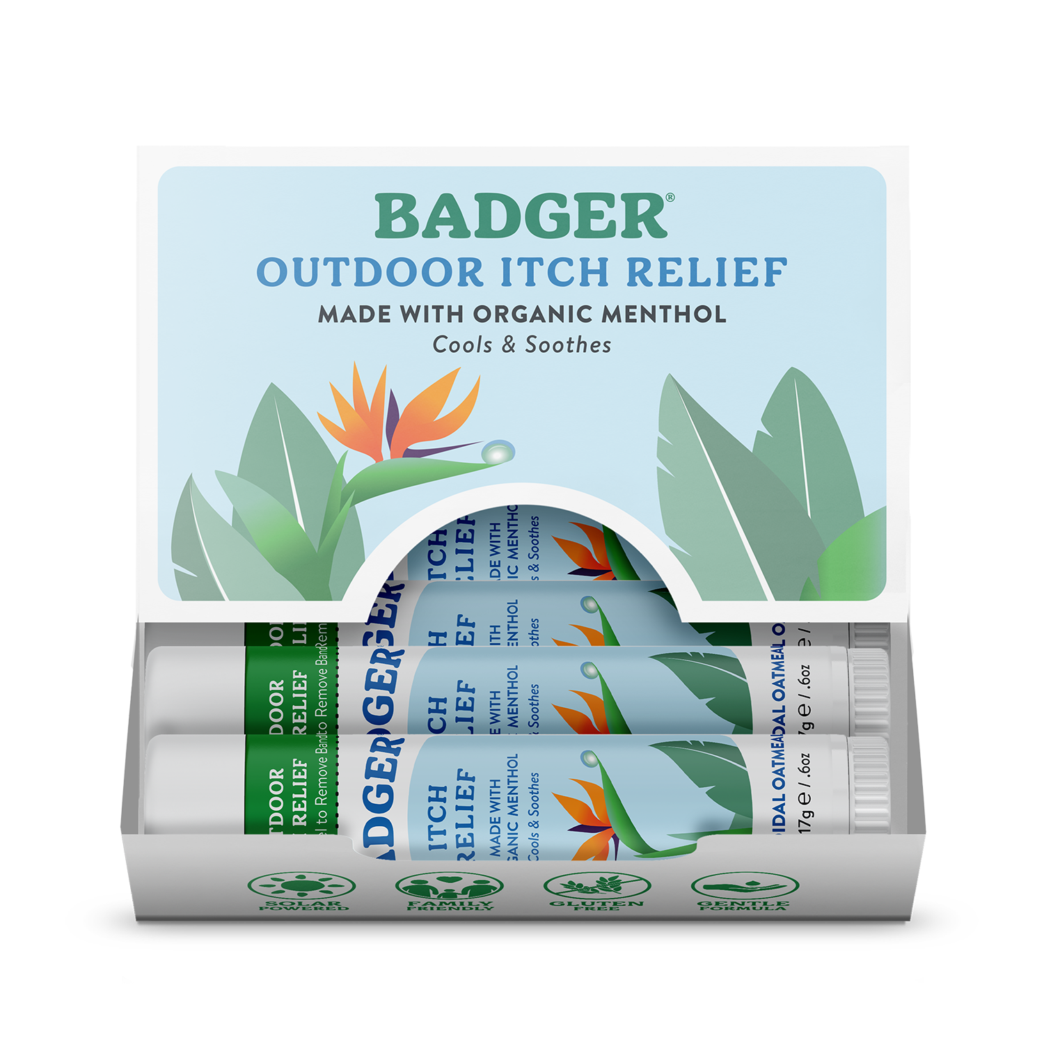 Badger Itch Relief Stick, Anti-Itch Cream for Bug Bites 12ct