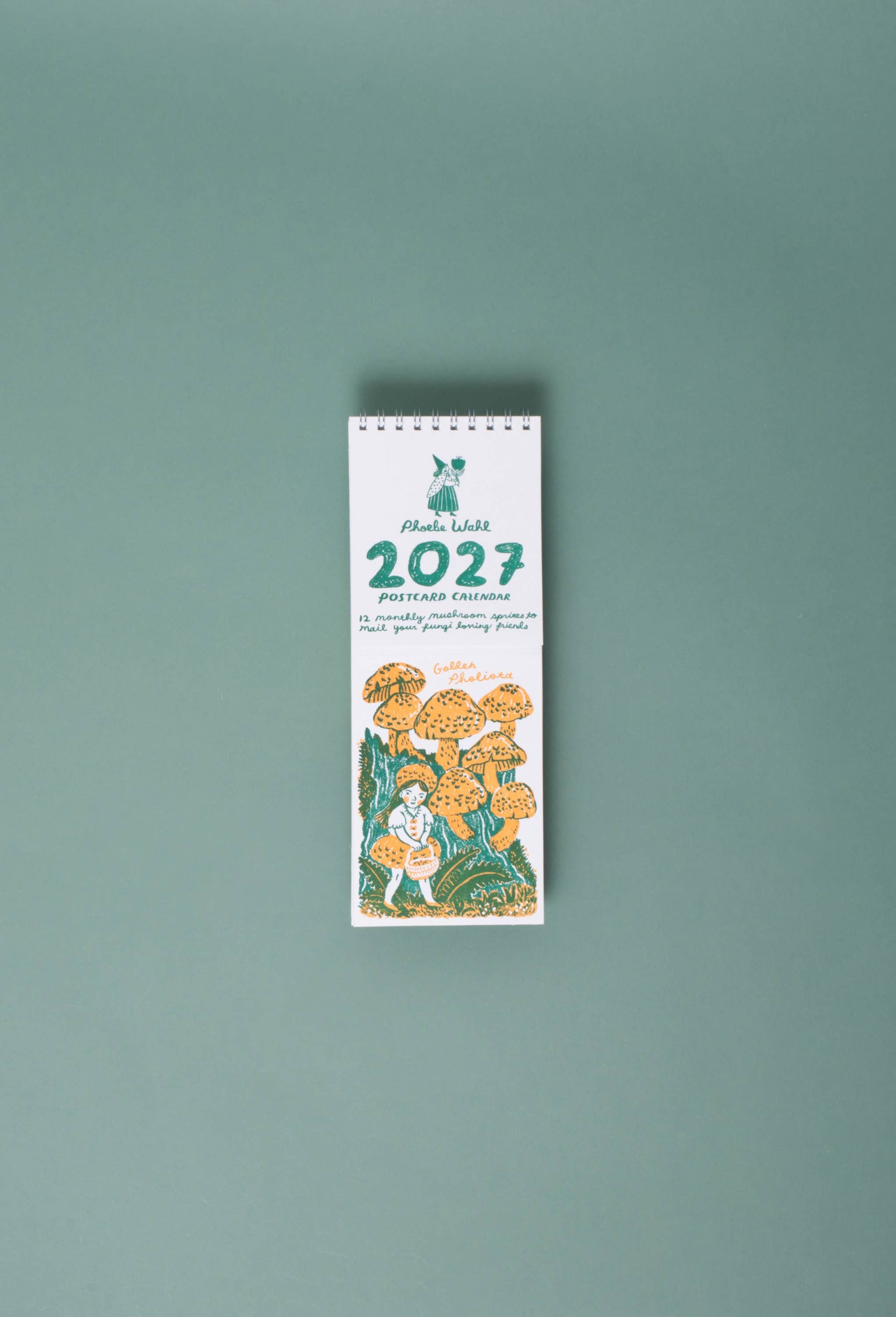 2027 Gnomes &amp; Mushrooms Postcard Wall Calendar Phoebe Wahl