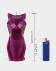 Pyropet Cat Candle with Skeleton - Red