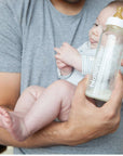 Set of Two Natursutten Glass Baby Bottles (S,L)