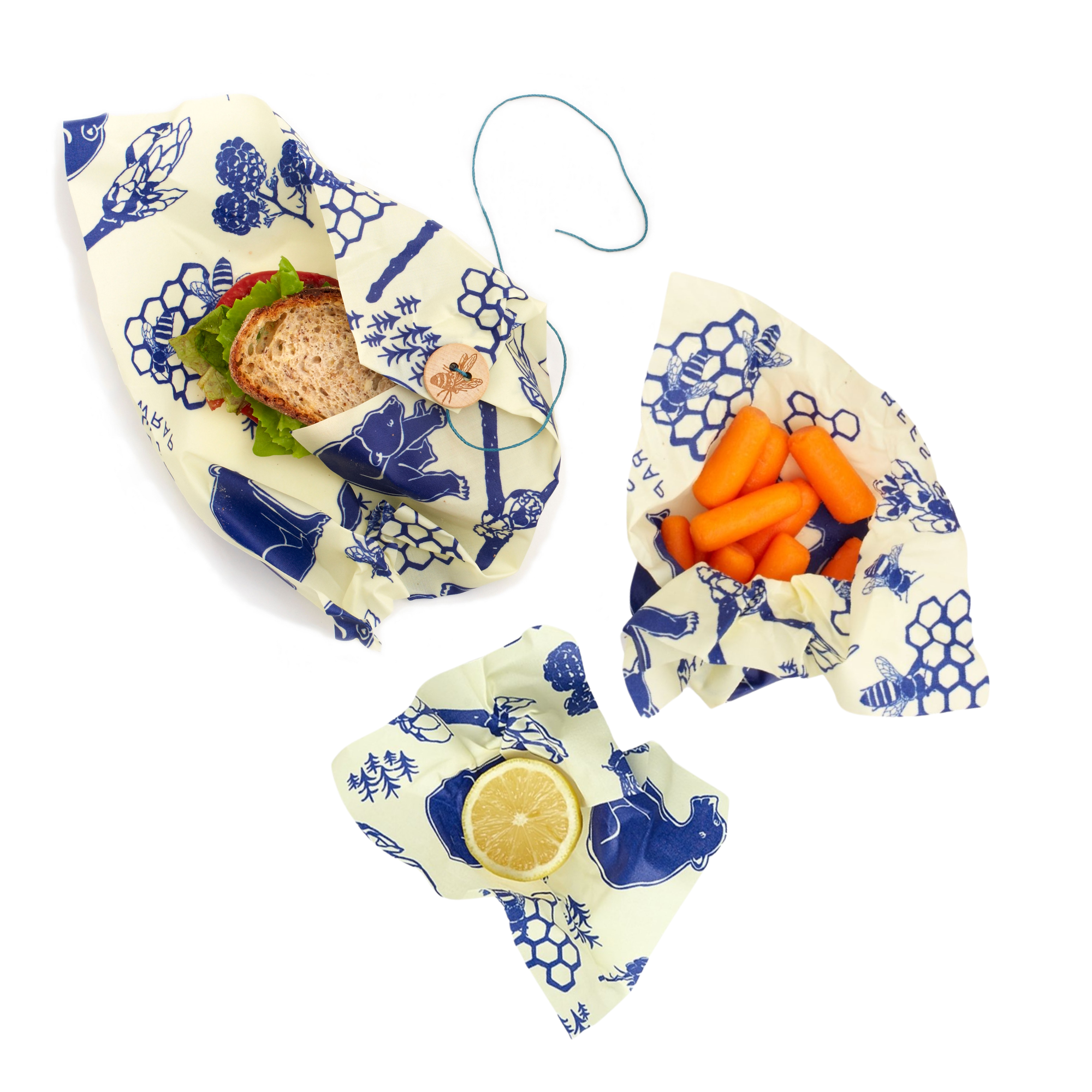 Bee's Wrap - Lunch Pack - Bees &amp; Bears Print