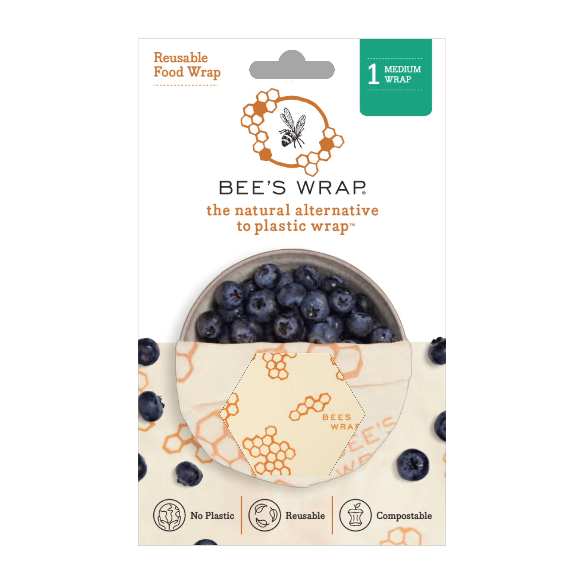 Bee's Wrap - Medium Wrap - Honeycomb
