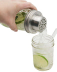 Mason Jar Lifestyle - Mason Shaker Cocktail Shaker Lid with Stainless Steel Band