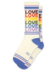 Love - Vintage Rainbow Gym Crew Socks