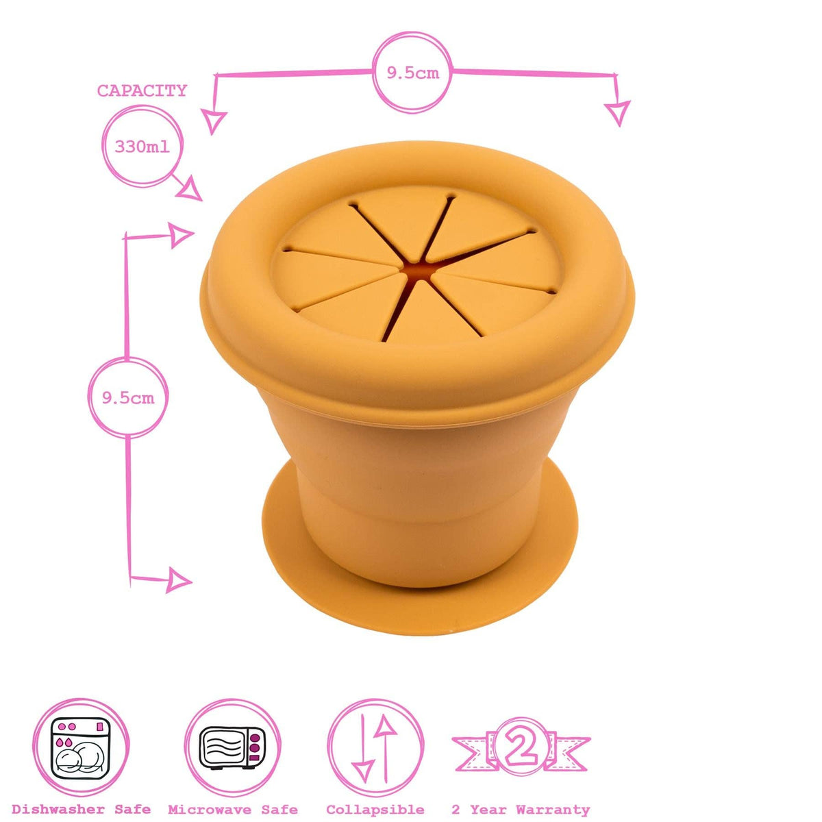 Silicone Baby Suction Snack Pot with Lid