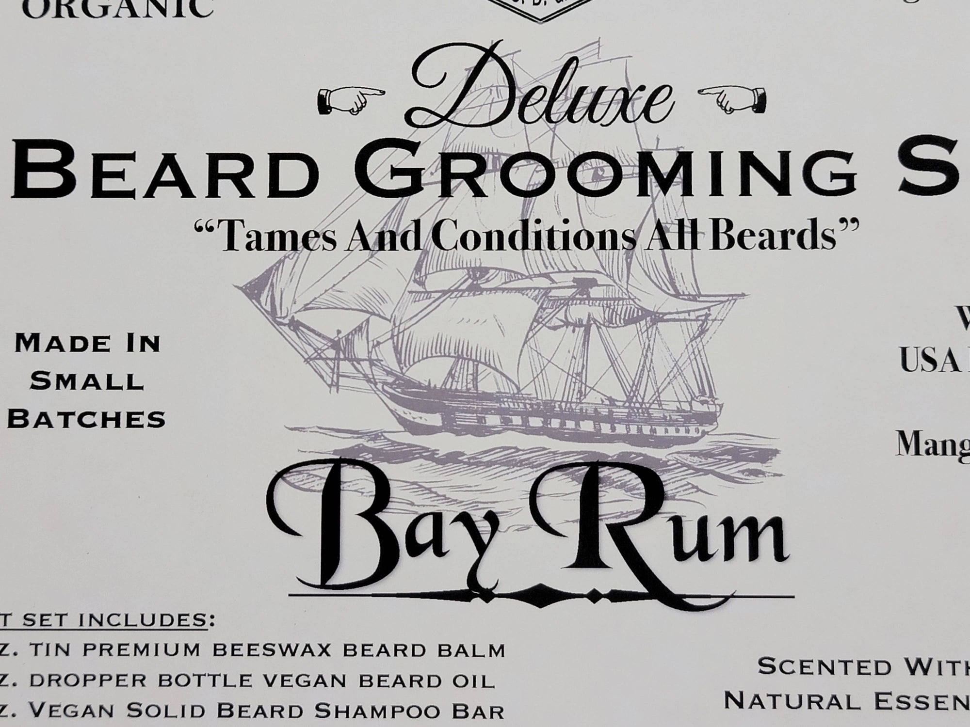 Deluxe Beard Gift Set | Handcrafted | Natural | Bay Rum - Superior Dry Goods -