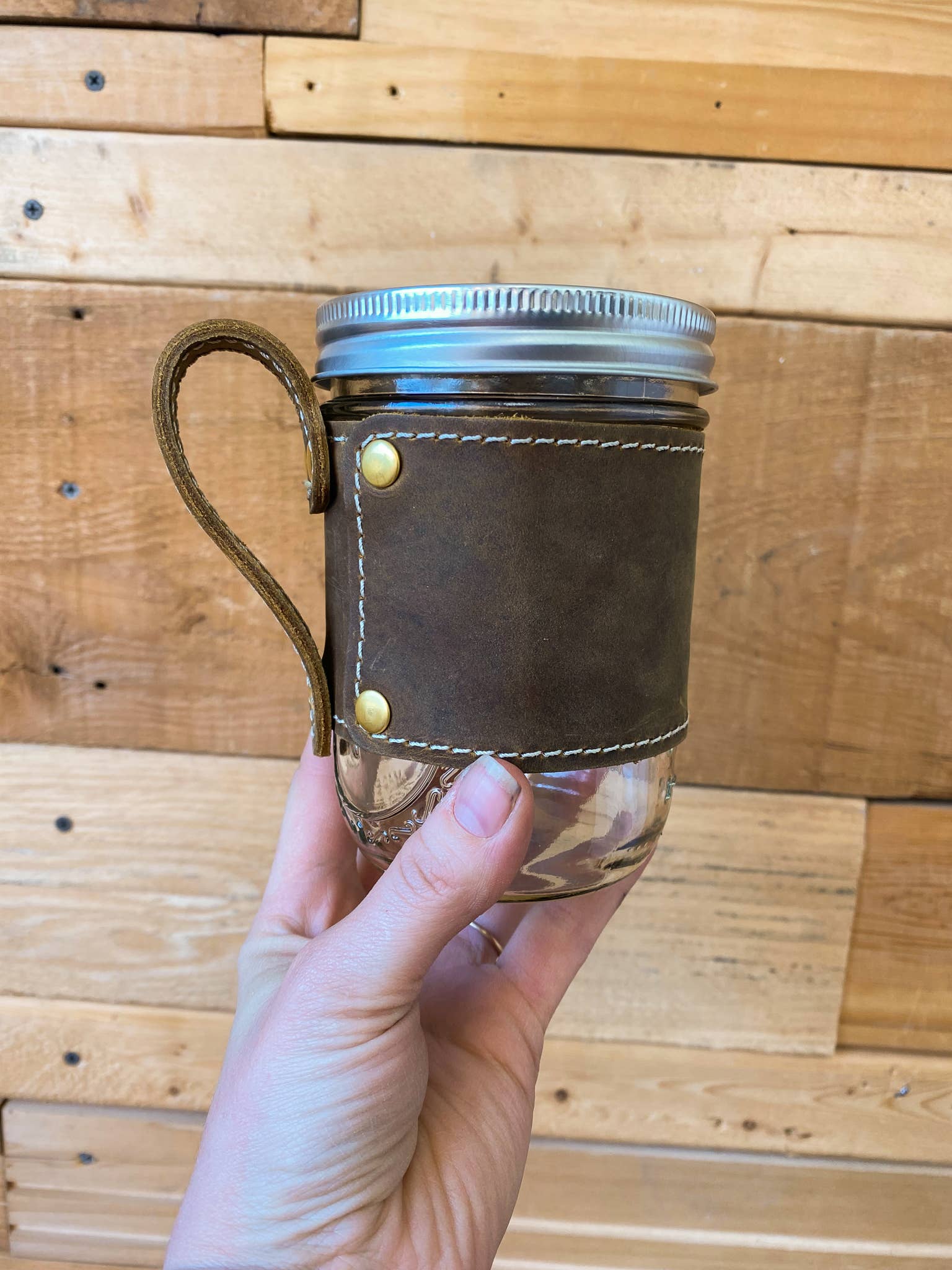 Leather Jar Wraps- "Mug Wrap"