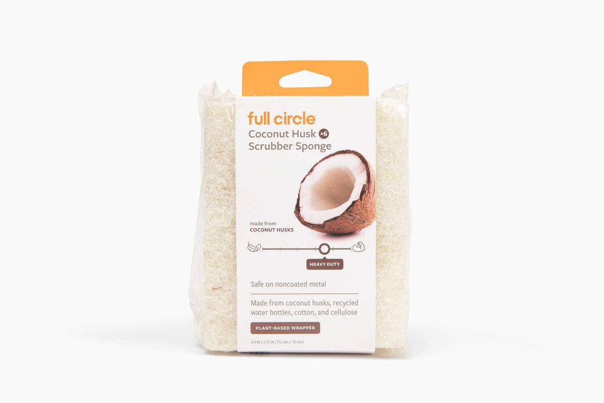 Coconut Husk Scrubber Sponge (6pk)