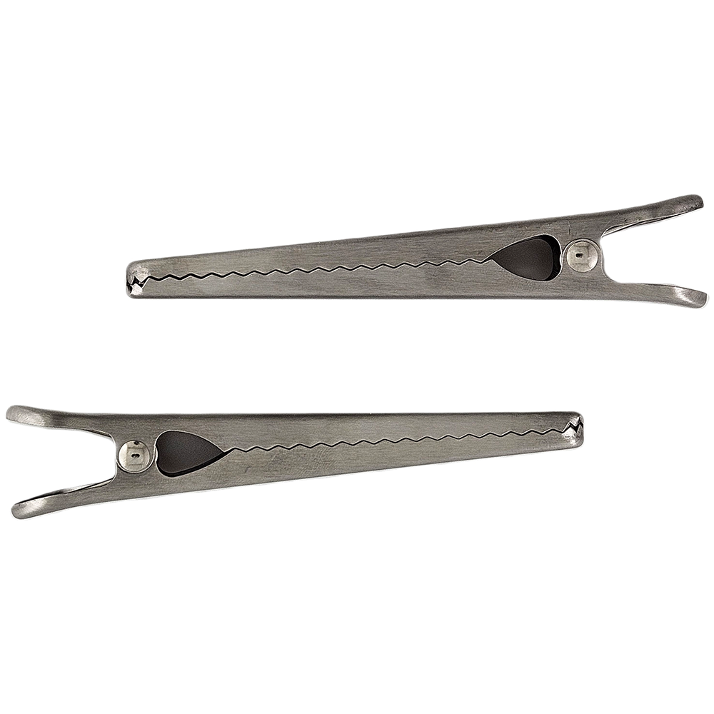 Fox Run Stainless Steel Kitchen Bag Clips, Set of 2, 4.5"