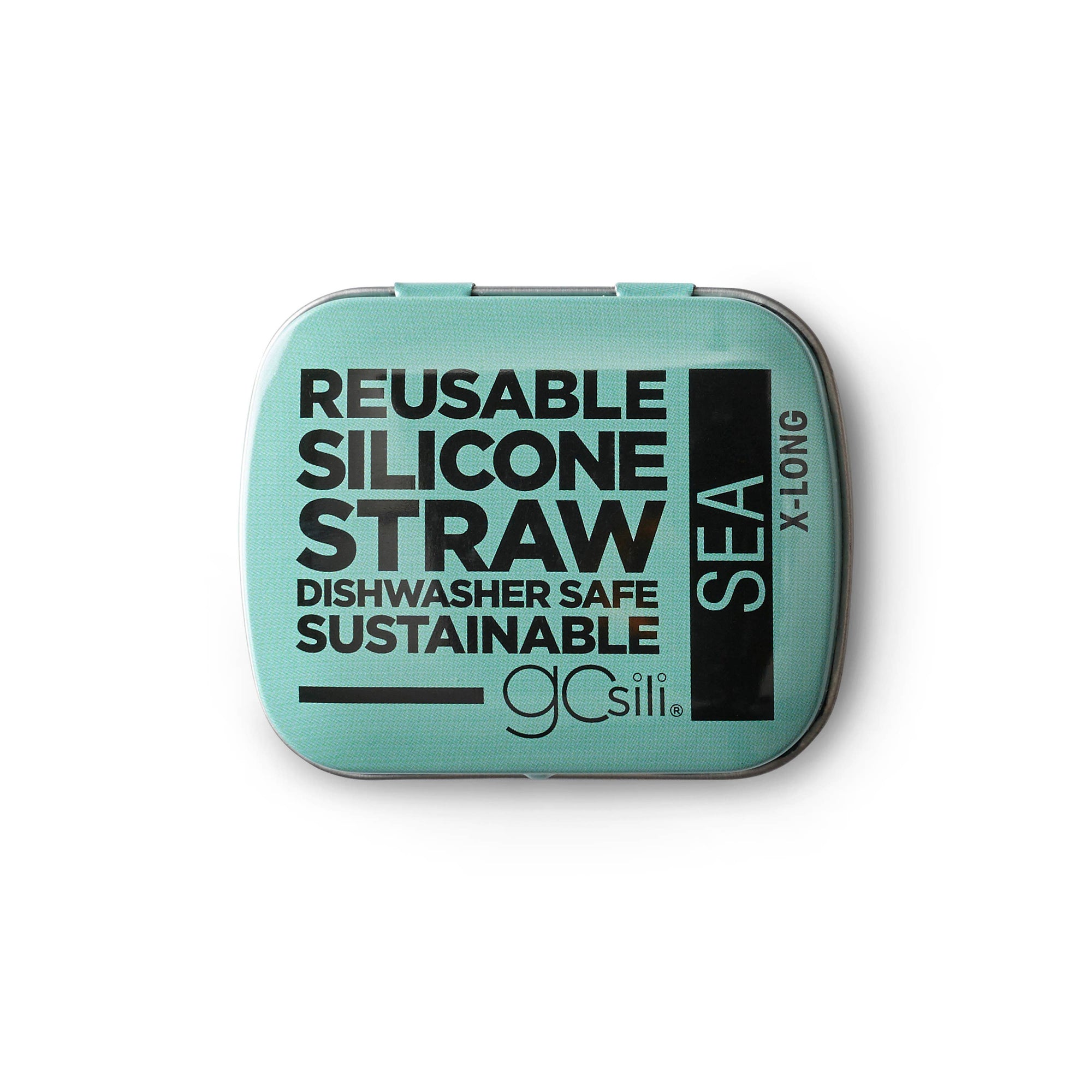 GoSili - 40 Ct Display X-Long Reusable Straw In Case, Assort Colors