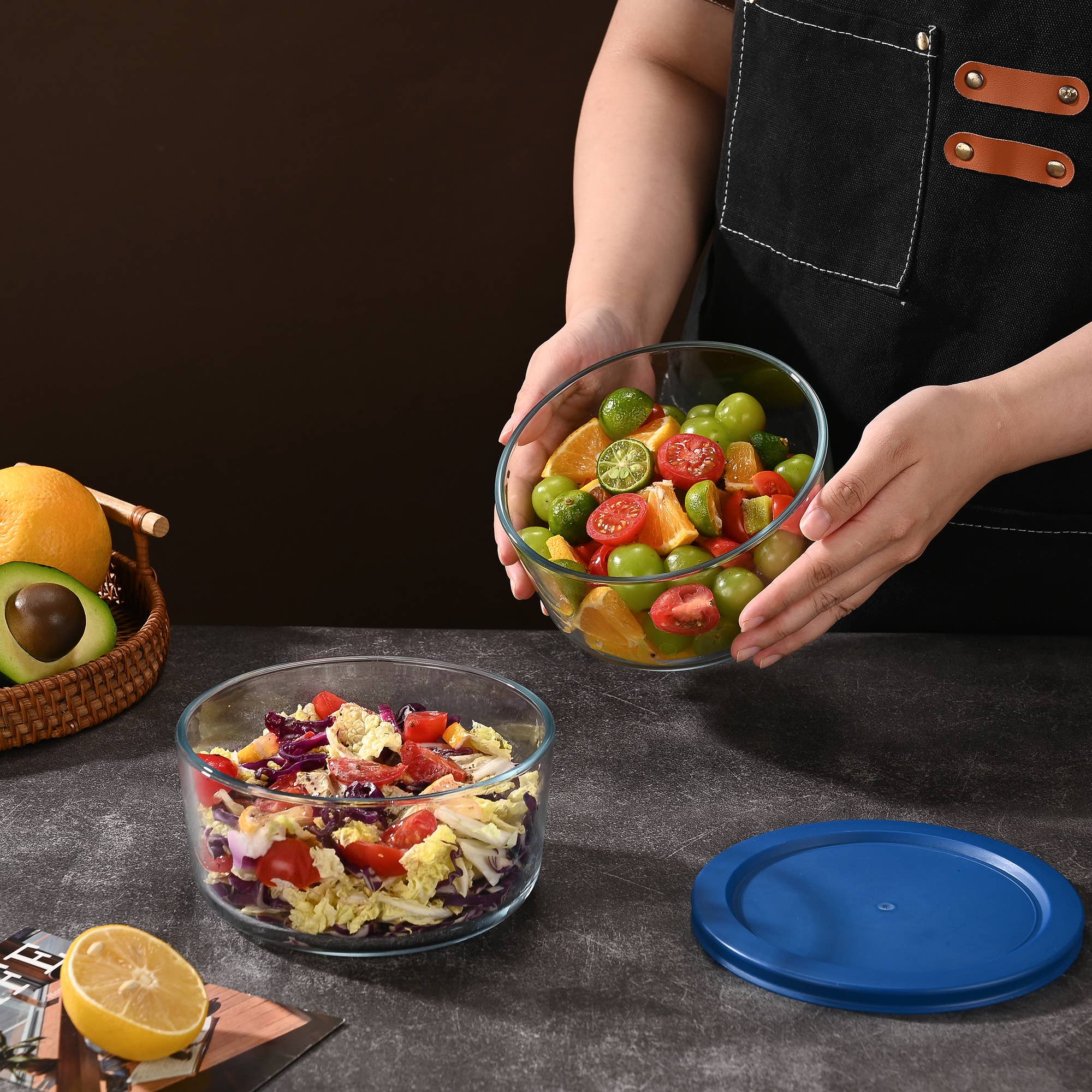Fox Run Glass Yogurt Container with Lid - 1 Quart