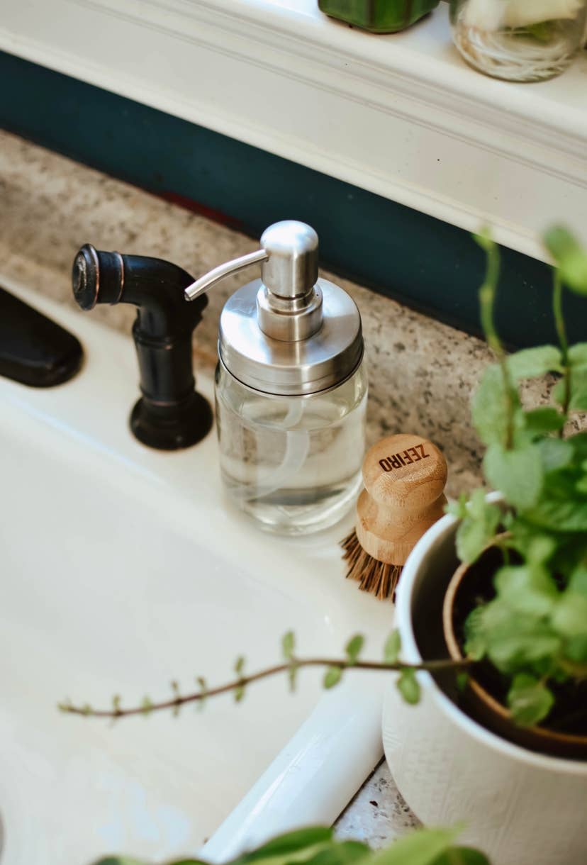 Zefiro - Mason Jar Pump (silver)