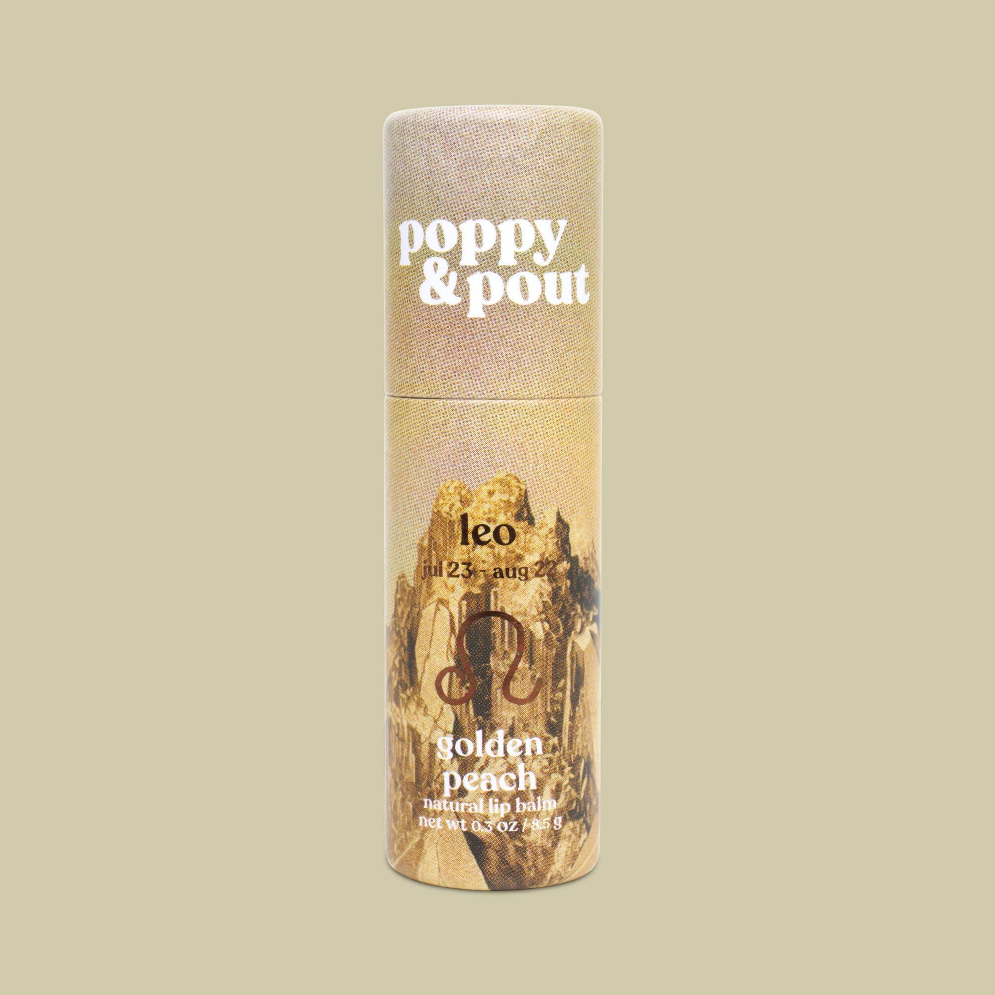 Lip Balm, Zodiac, Leo Golden Peach