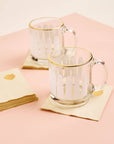 Boo Ghost Gold Rimmed Glass Coffee Mug