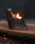 Crow Candle – 100% Beeswax – Black – 4” Handcrafted