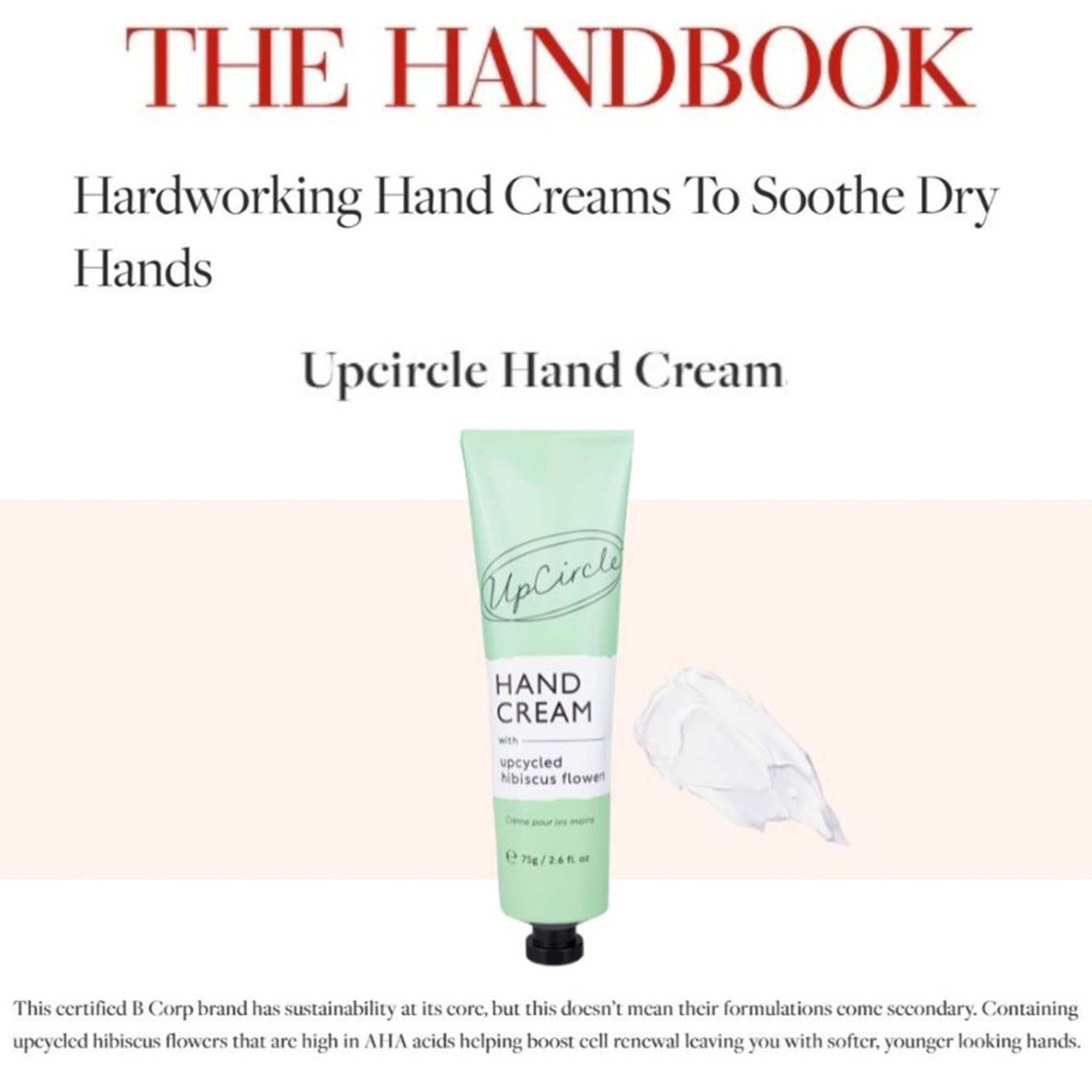 Eco-friendly Hand Cream with Upcycled Hibiscus Flower Acids