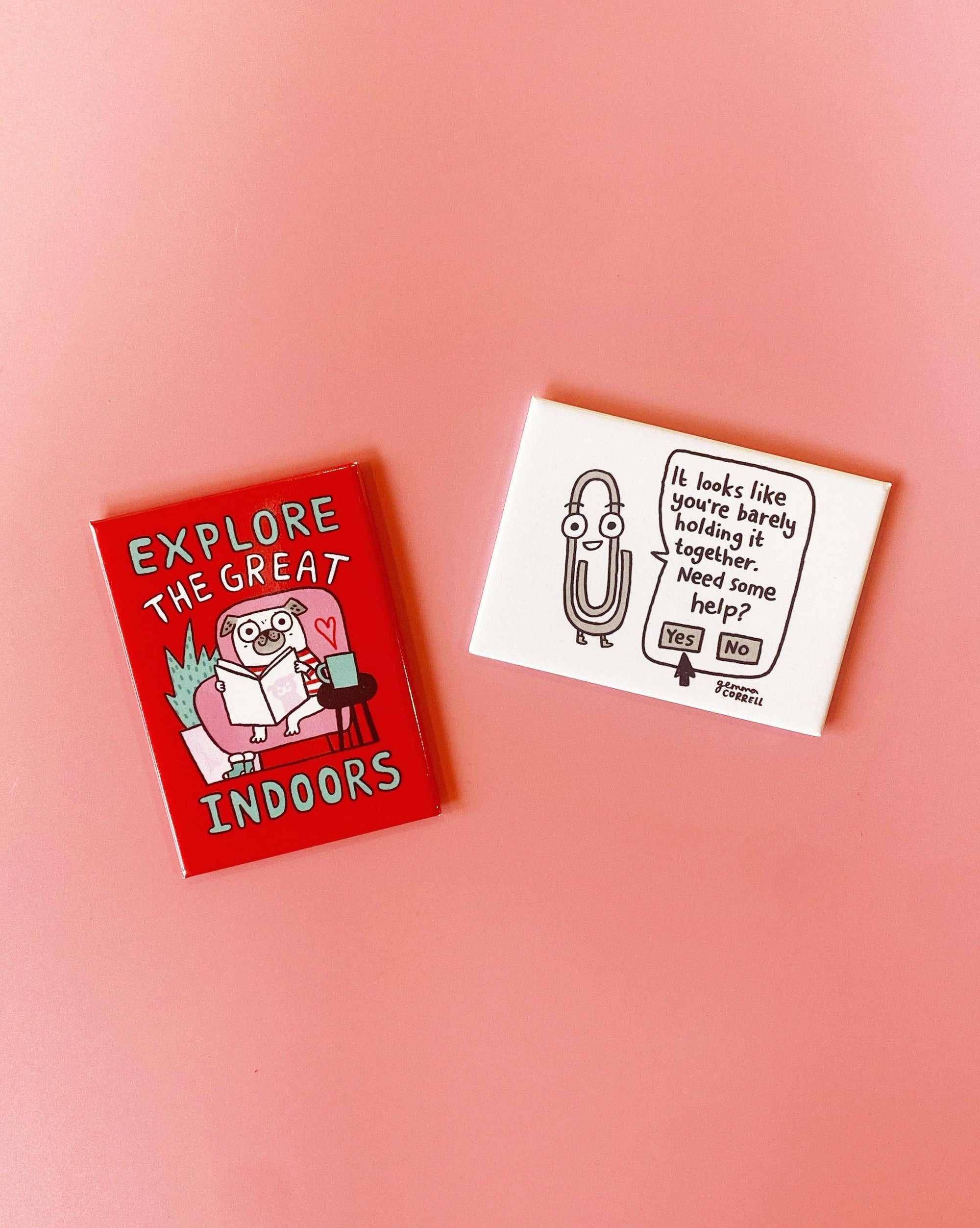Badge Bomb - Gemma Correll - Clippy Rectangle Magnet